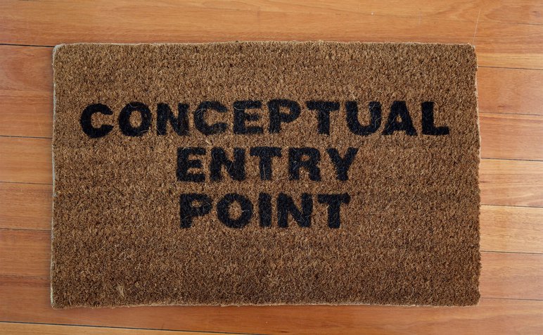 01 Lionel Bawden, Groundwork (CONCEPTUAL ENTRY POINT) 2018, exterior paint on coir fibre doormat, 450 x 730 x 30mm.jpg