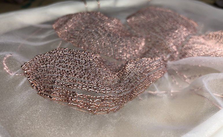 Michaela Pegum_electroformed copper and organza