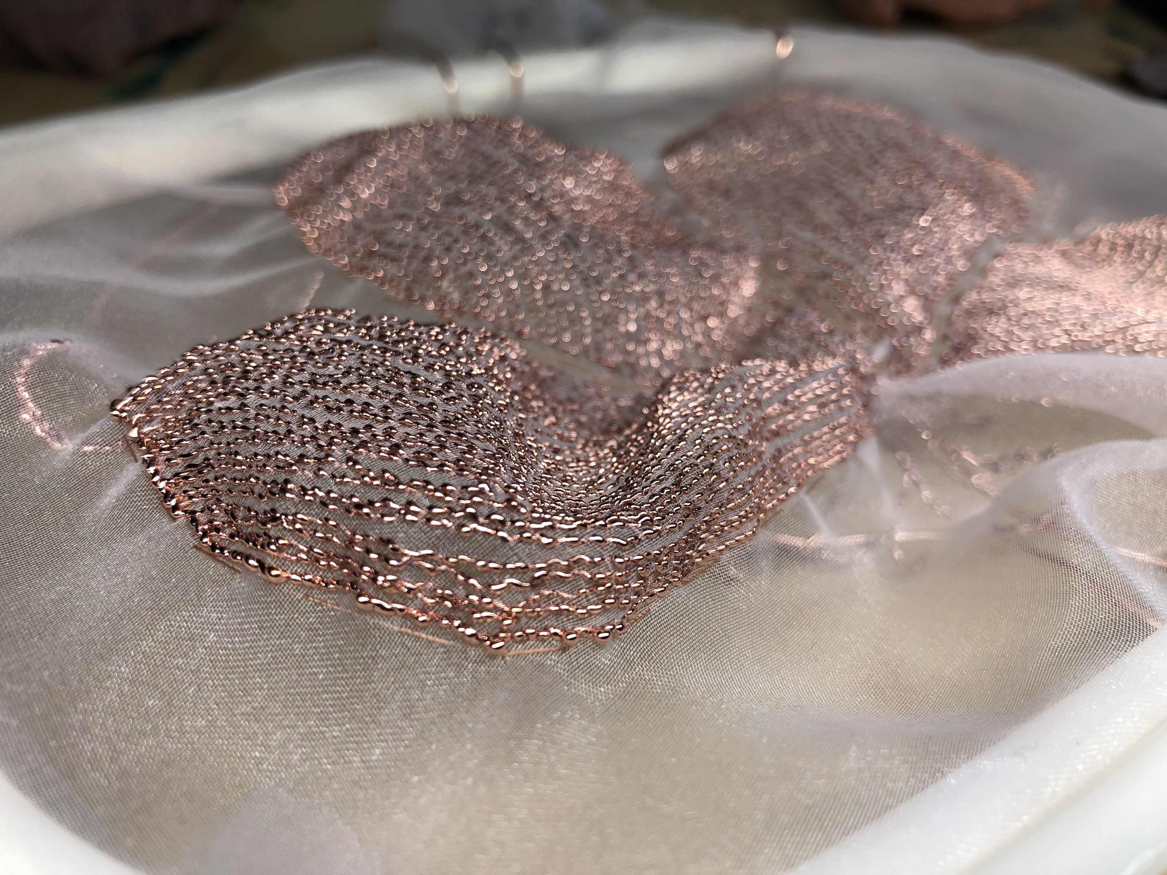 Michaela Pegum_electroformed copper and organza