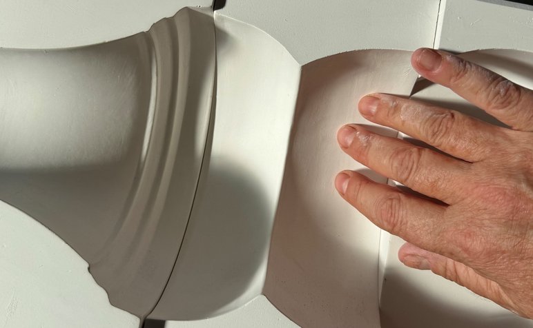 Image of a plaster mould by Kristin Burgham